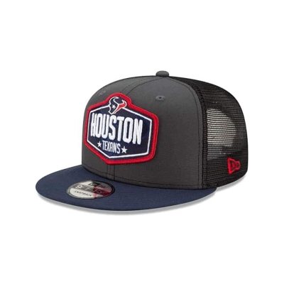 Grey Houston Texans Hat - New Era NFL NFL Draft 9FIFTY Snapback Caps USA0561389